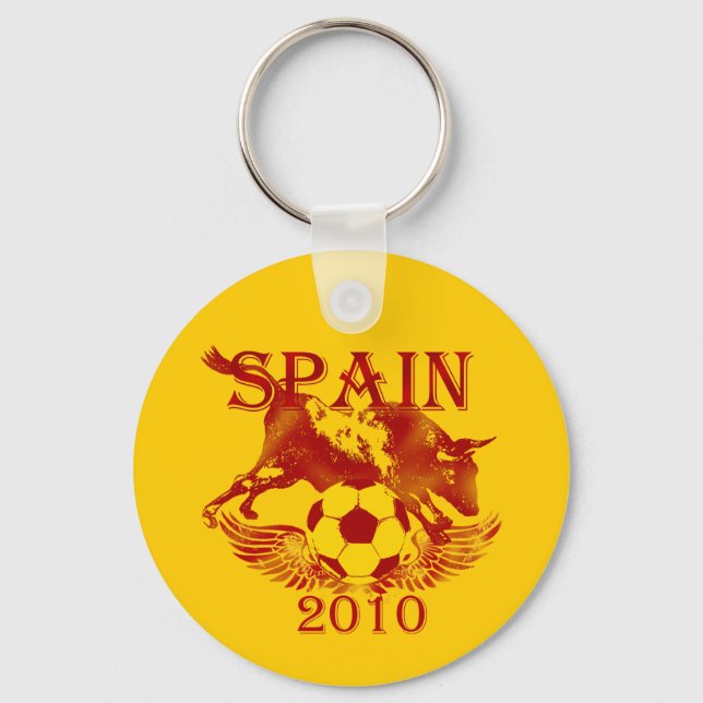 Spain 2010 car keychain for Espana La Roja fans (Front)