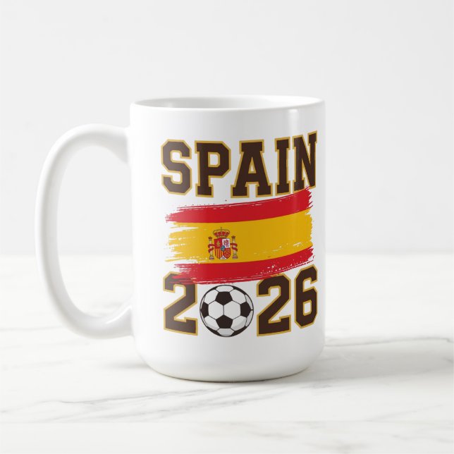 Spain 2026 Soccer Design Coffee Mug (Left)