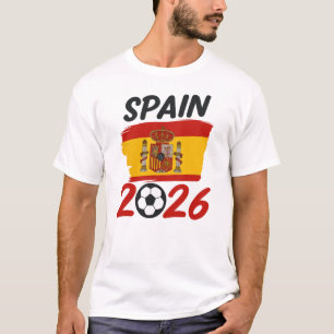 Spain 2026 Soccer Fan Design with Flag Colors T-Shirt