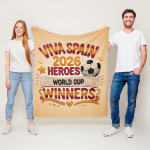 Spain 2026 World Cup Winners Fleece Blanket