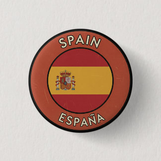 Spain 3 Cm Round Badge