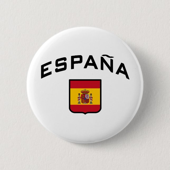 Spain 6 Cm Round Badge (Front)