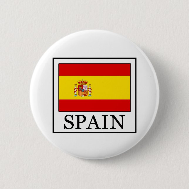 Spain 6 Cm Round Badge (Front)