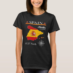 Spain  Adventure Is Out There  España Spanish Flag T-Shirt