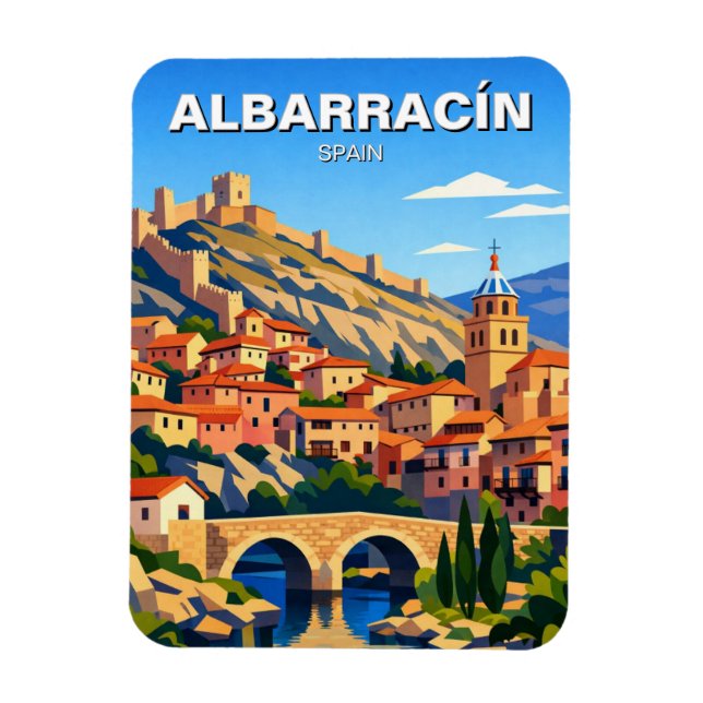Spain Albarracín Postcard Magnet (Vertical)