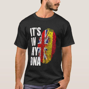Spain and British DNA Heritage Flag T-Shirt