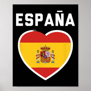 Spain And Espana - Soccer And Footbyll Flag Jersey Poster