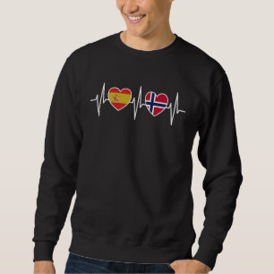 Spain And Norway Norwegian Flag Flags Sweatshirt