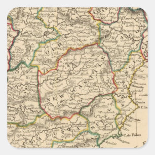 Spain and Portugal 19 Square Sticker