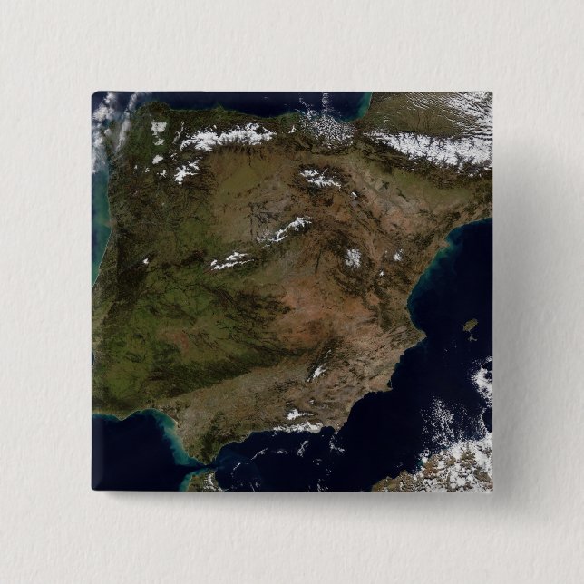 Spain and Portugal 2 15 Cm Square Badge (Front)