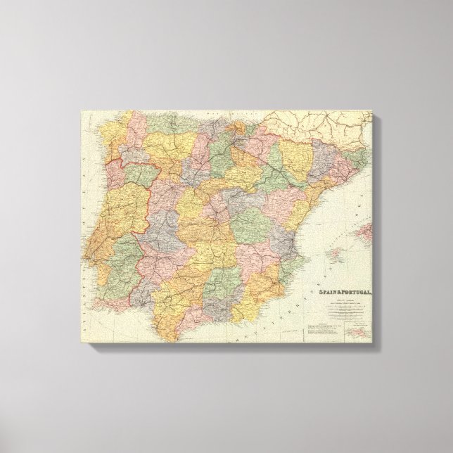 Spain and Portugal 2 Canvas Print (Front)