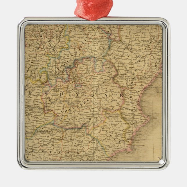 Spain and Portugal 2 Metal Tree Decoration (Front)