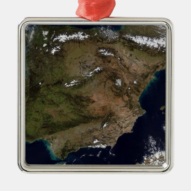 Spain and Portugal 2 Metal Tree Decoration (Front)