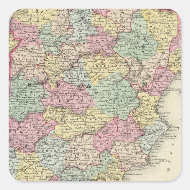 Spain And Portugal 3 Square Sticker (Front)