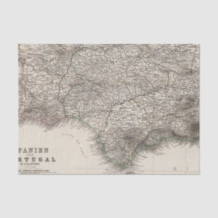 Spain and Portugal, four leaves Tissue Paper