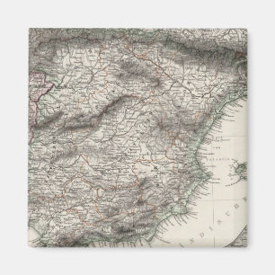 Spain and Portugal Map by Stieler Magnet