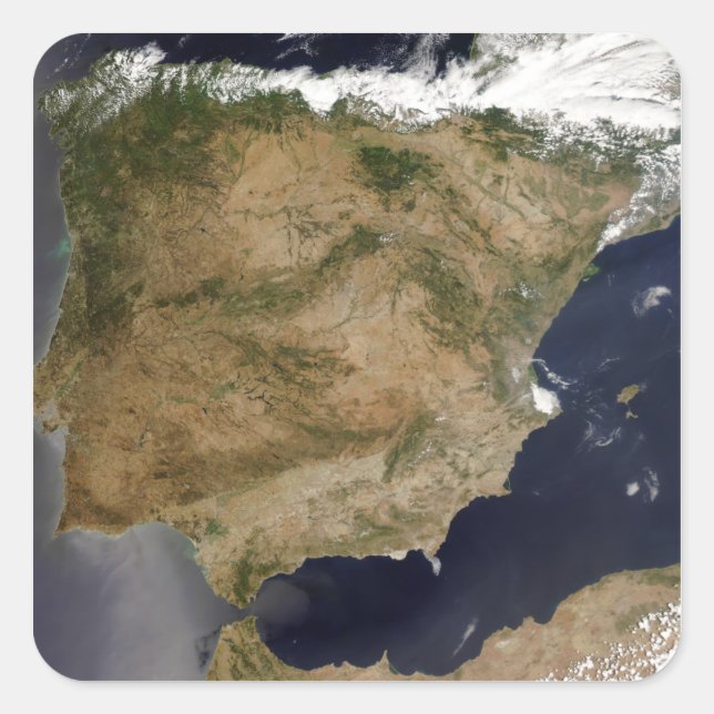Spain and Portugal Square Sticker (Front)