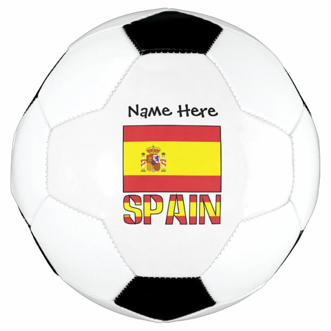Spain and Spanish Flag Personalised Football (Front)