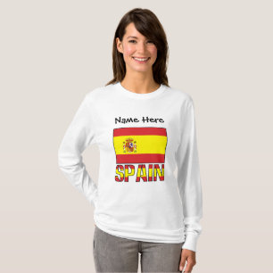 Spain and Spanish Flag Personalised Women's T-Shirt