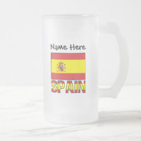 Spain and Spanish Flag with Your Name