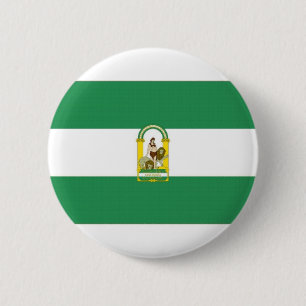 Spain Andalucia Flag 6 Cm Round Badge