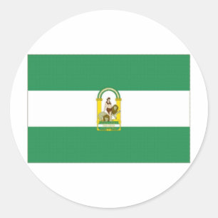 Spain Andalucia Flag Classic Round Sticker