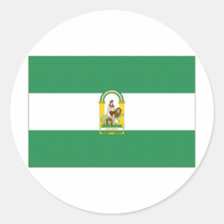 Spain Andalucia Flag Classic Round Sticker