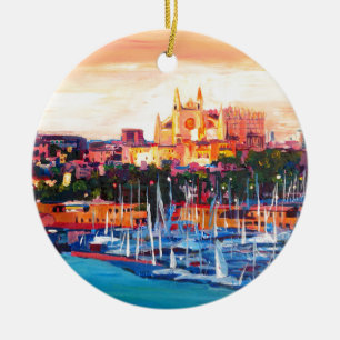 Spain Balearic Island Palma De Mallorca Ceramic Tree Decoration