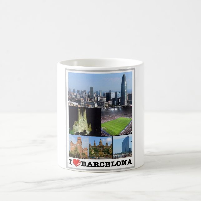 Spain - Barcelona - I Love - Coffee Mug (Center)