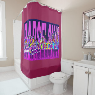 spain barcelona shower curtain