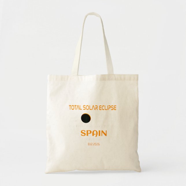 Spain Barcelona Total Solar Eclipse August 2026 Tote Bag (Front)