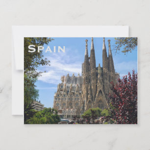 Spain Barcelona Vintage Travel Tourism Add Postcard