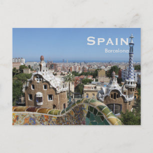 Spain Barcelona Vintage Travel Tourism Add Postcard