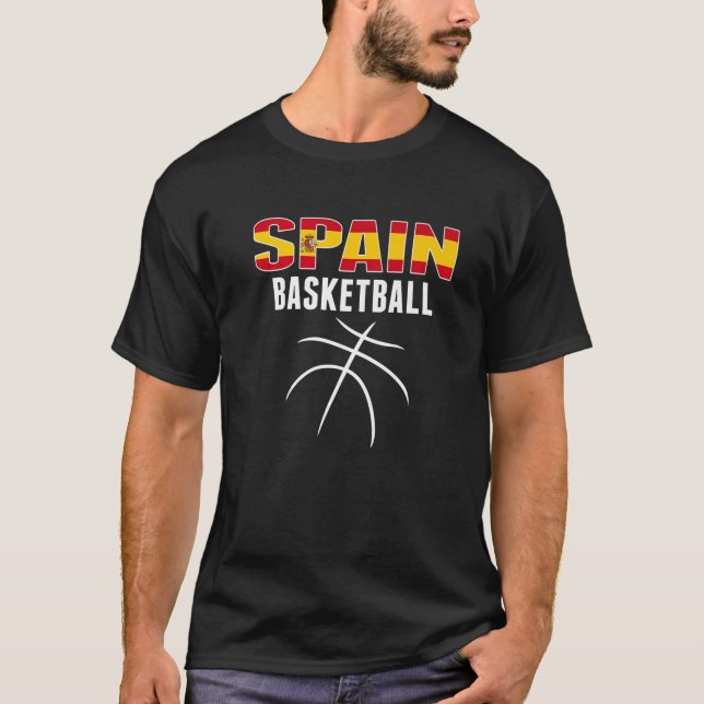 Spain Basketball Fans Jersey - Spanish Flag Sport T-Shirt (Front)