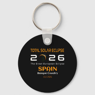 Spain Basque Country Total Solar Eclipse August Key Ring