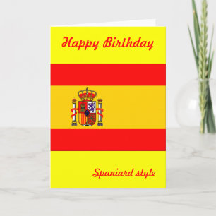 Spain birthday card