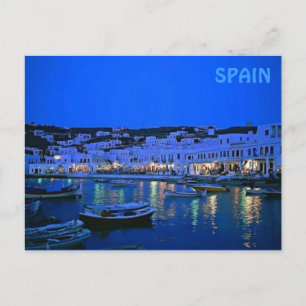 spain blue postcard
