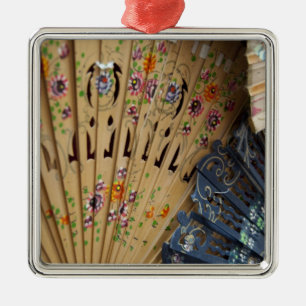 Spain, Cadiz Province, Seville. Historic Santa Metal Tree Decoration