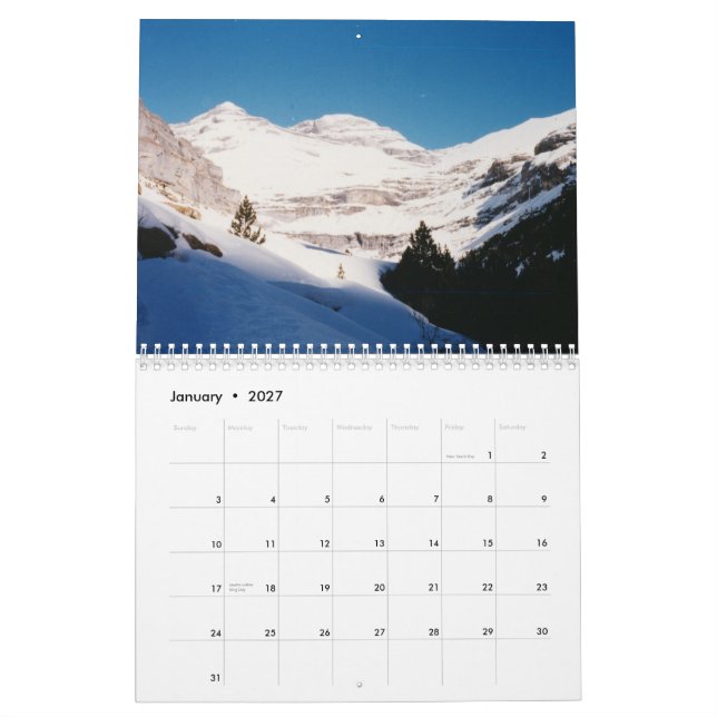 Spain Calendar (Jan 2027)