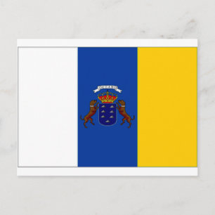 Spain Canary Islands Flag Postcard