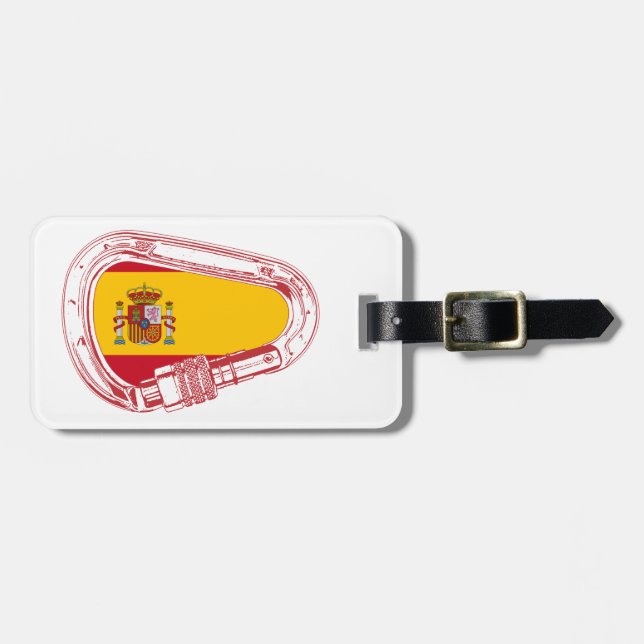 Spain Carabiner Flag Luggage Tag (Front Horizontal)