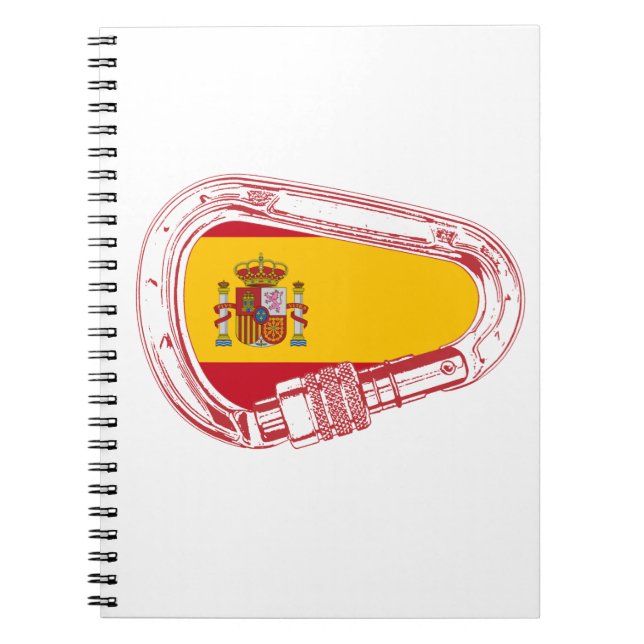 Spain Carabiner Flag Notebook (Front)