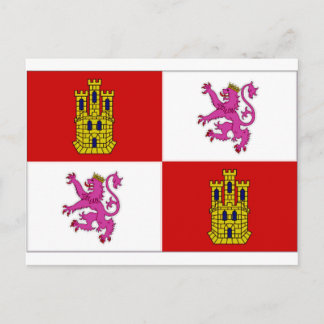 Spain Castilla Leon Flag Postcard