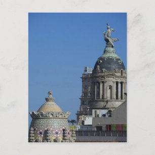 Spain, Catalonia, Barcelona. Barcelona roof top 2 Postcard