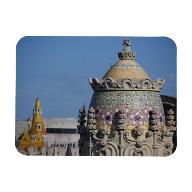 Spain, Catalonia, Barcelona. Barcelona roof top Magnet (Horizontal)
