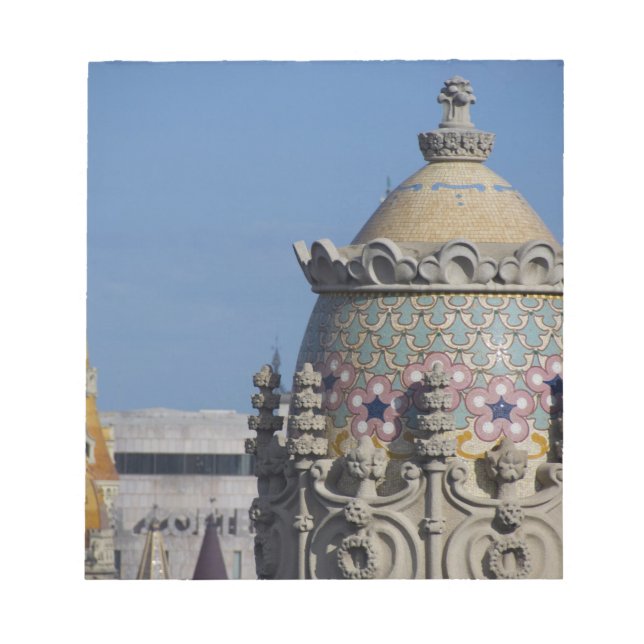 Spain, Catalonia, Barcelona. Barcelona roof top Notepad (Front)