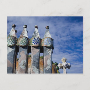 Spain, Catalonia, Barcelona. Casa Batllo (1906). 2 Postcard