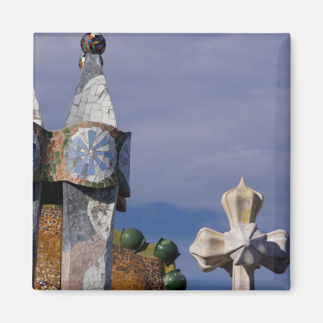 Spain, Catalonia, Barcelona. Casa Batllo (1906). 3 Magnet (Front)