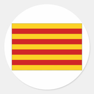 Spain Catalonia Flag Classic Round Sticker