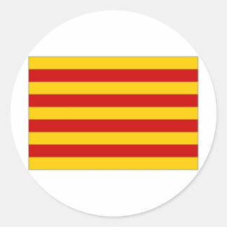 Spain Catalonia Flag Classic Round Sticker